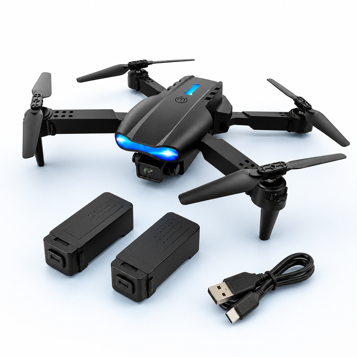 E99 Pro Foldable Beginner Drone with Dual Camera & 2 Batteries