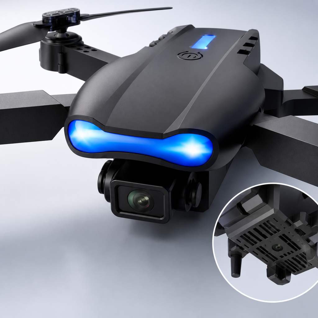 E99 Pro Foldable Beginner Drone with Dual Camera & 2 Batteries