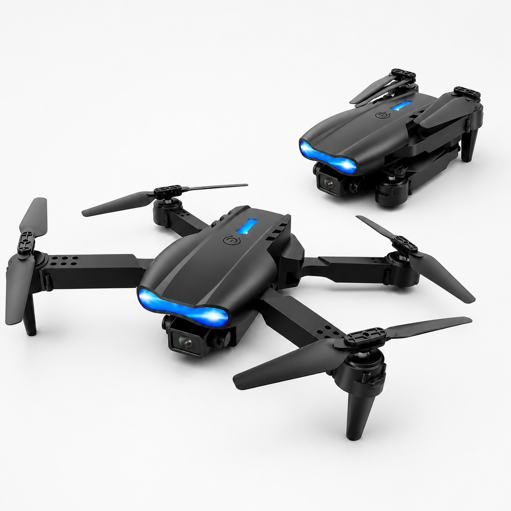 E99 Pro Foldable Beginner Drone with Dual Camera & 2 Batteries