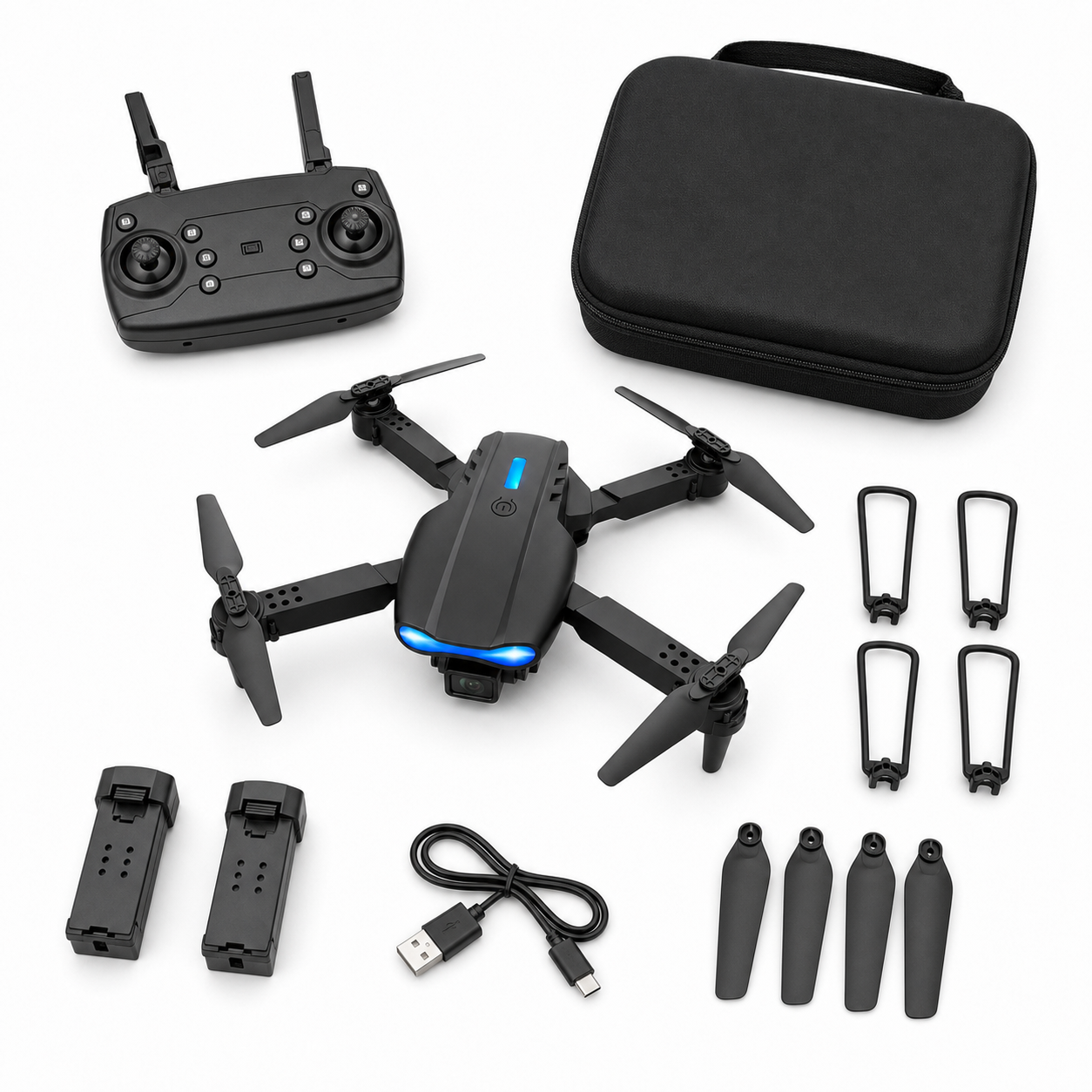 E99 Pro Foldable Beginner Drone with Dual Camera & 2 Batteries